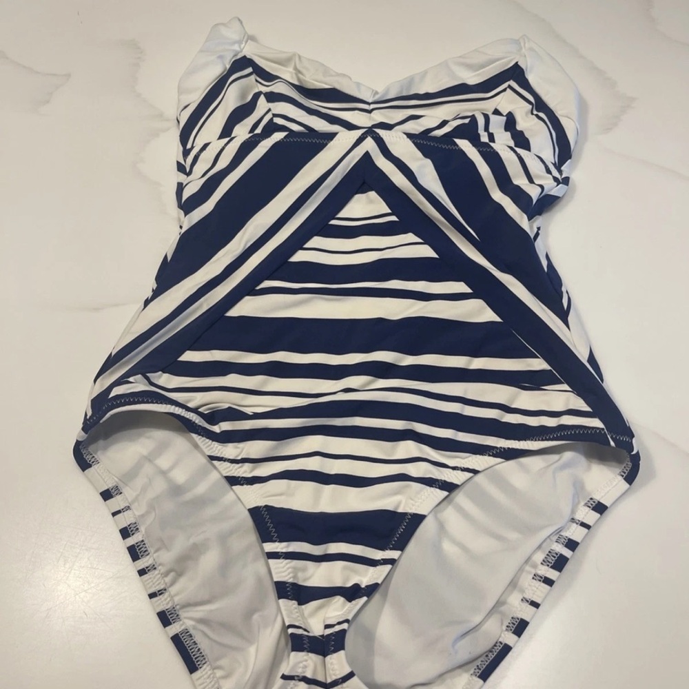 Striped One-Piece Swimsuit Nanette Lepore